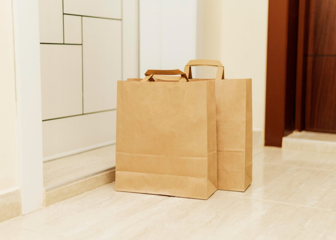 paper bags flat paper handle