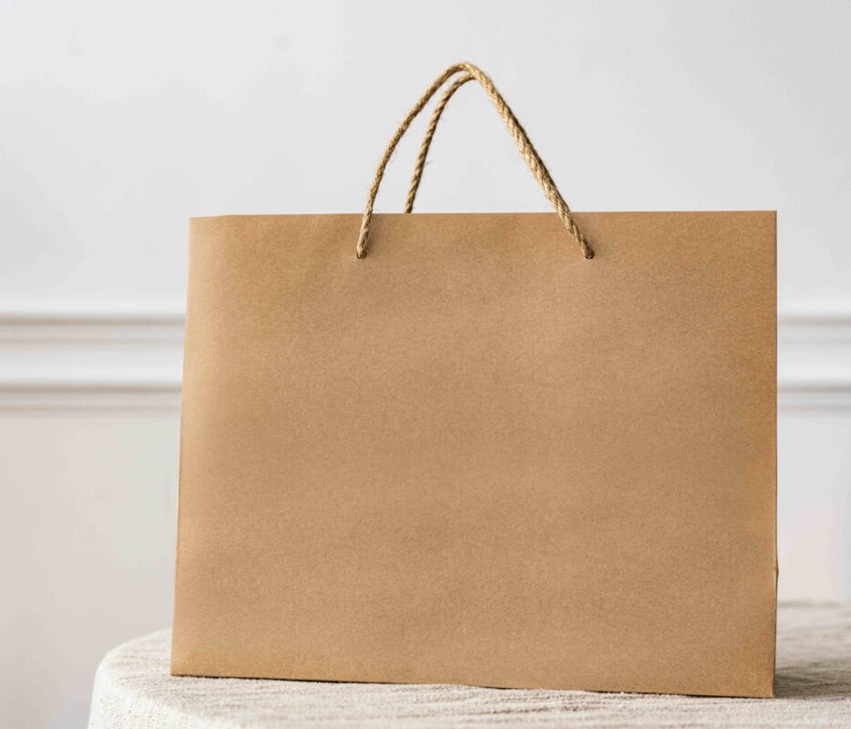 paper shopping bag jute handle