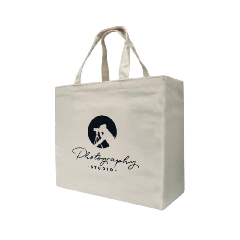 Canvas bag with side gusset Viazan Print