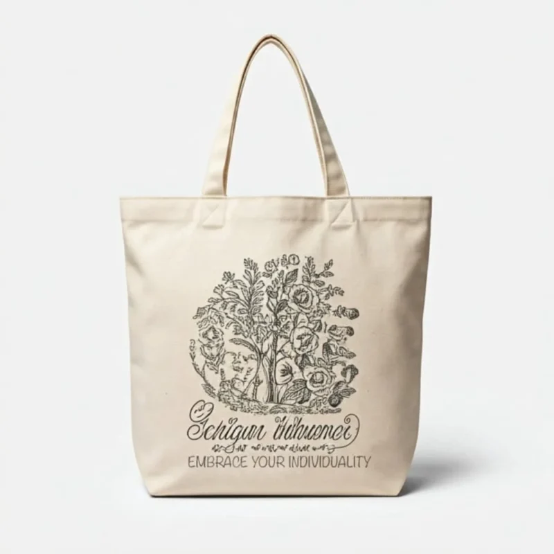 viazan print canvas Bag with bottom gusset