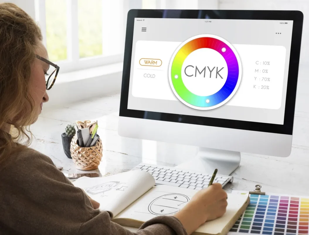 color swatch cmyk design spectrum sample concept_